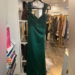 Vintage Masquerade Elegant Green Evening Gown size 7/8